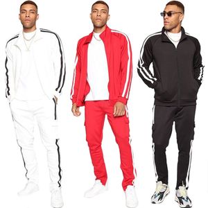 Survêtements pour hommes Sportswear pour hommes Jogger classique Stripe Pantalon ample Deux pièces Ensemble Designer Costume de formation Pantalon de sport à capuche Sweatsuit confortable de haute qualité