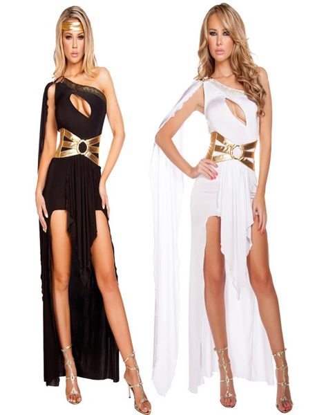 Disfraz de diosa griega, vestido de Cosplay de princesa griega, fiesta de Halloween, traje de carnaval egipcio de Athena, vestido de un hombro 5560314