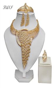 Sexy Grace Gold Color S Nigerian Wedding Woman Accessories Fashion African Designer Bijoux Ensemble entier2740343