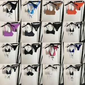 Sexy Halter Bikini Designer Gedrukt Badpak Vrouwen Push Up Bh Slip Set Zomer Strand Bikini Voor Paar Party Badmode