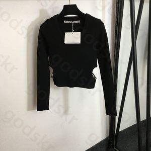 Sexy creux vêtement tricoté fin femmes concepteur mince à manches longues Blazer hauts concepteur tricoté chemisier sweat
