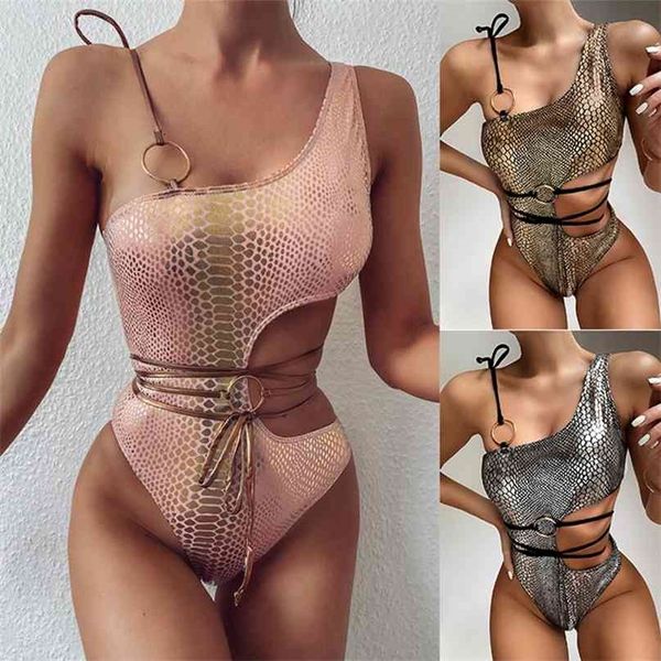 Sexy creux maillots de bain femmes maigre plage maillot de bain Monokini Stroj Kapielowy Traje de Bano Mujer Trikini Badpak 210625