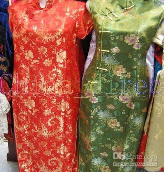Robe en satin cheongsam en soie imitée sexy robe en soie robe en soie pyjama en soie 20753145421