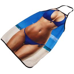 Sexy Keukenschort Grappige Creatieve Keukenschorten voor Mannen Vrouwen Girlfirend Vriendje Kerst Verjaardagscadeaus Strand Bikini226N