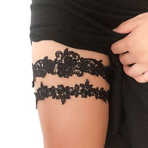 Sexy Lace 2pcs/Set Wedding Garter Lace Embroidery Garters for Women Bride Thigh Ring Bridal Leg Garter