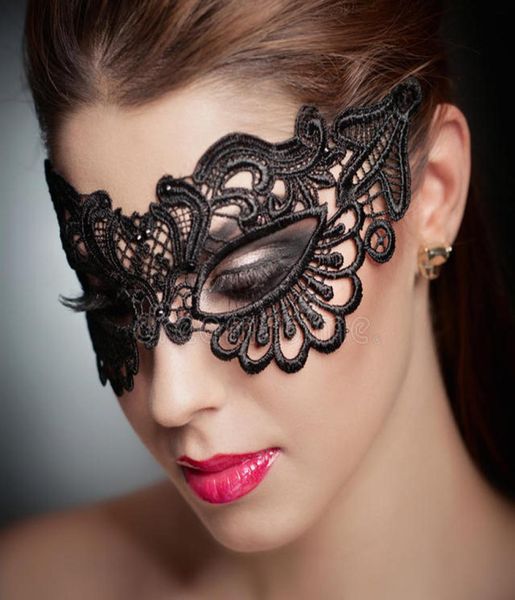Masque en dentelle sexy masquerade Halloween Femme Femmes Masques des yeux Masked Ball Cosplay Masque Venetian Costumes Carnival Half Face Mask4874252