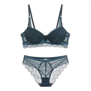 Sexy Kant Push Up Bh Set Ondergoed Vrouwen Bh en Panty Set Push up voor Kleine Borsten Lingerie Borduren Cup kant Kant Top289o