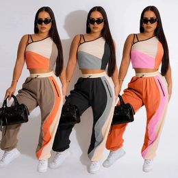 Sexy dames 2 -delige set outfits joggers pak tracksuits dames zomer y2k streetwear elegante luxe crop tops twee sets 240423