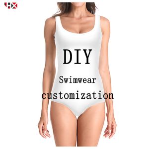 Sexy dames maillot de bain impression 3D bricolage conception personnalisée maillots de bain serrés Image P o Star chanteur Anime décontracté 1 pc 220706