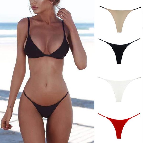 Tanga con espalda en T para mujer, bragas sexis sin costuras para mujer, tangas y cuerdas G, ropa interior de tiro bajo, lencería 273a