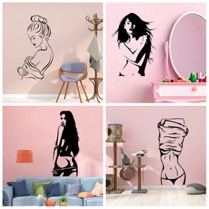 Sexy Lady Femme Sticker Décoratif Sticker Mural Pour Femmes Chambre Autocollants Mur Art Décor sexy lady femme Papier Peint Vinyle Decal