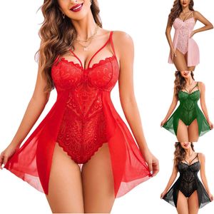 Uniforme de lencería Sexy de talla grande, ropa de dormir seductora, conjunto de pasión Sexual y emocional, Gordita Mm para mujer 682923