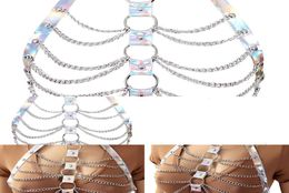 sexy Laser verblinden kleur persoonlijkheid inte Mode punk stropdas taille ketting veelzijdige riem accsori4514461