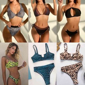 Bikinis de leopardo sexy 2020 Micro Bikini Set Push Up Tanga Biquini Traje de baño de corte alto Mujeres Mini traje de baño Traje de baño femeninoX0523