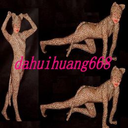 Sexy Leopard Body Suit Costumes Nouveau Multicolore Lycra Spandex Leopard Costume Catsuit Costumes Unisexe Déguisements Party Cosplay Costu273u