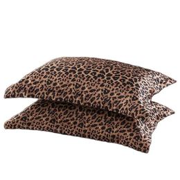 Cubierta de almohada de poliéster de estampado de leopardo sexy 48x74 Rectángulo Caja de almohada Color sólido Home Decorative Pillow Fase 240422