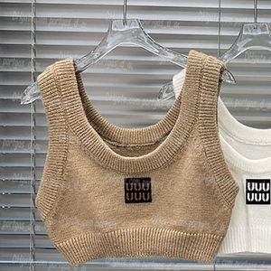 Sexy Brief Cropped Tanks Voor Vrouwen Luxe Singlets Tops Gebreide Tank Tops Zomervakantie Charmant Singlet Knits