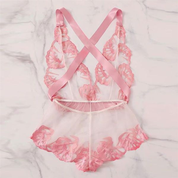 Sexy Lingerie Soutien-Gorge Ensemble Nouvelles Femmes Sexy Dentelle Ruban Arc Imprimer Satin Rose Soutiens-Gorge Sous-Vêtements De Nuit Lingerie Ensembles Lenceria208u