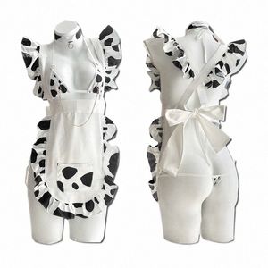Lingerie sexy mignon vache de vache tenue cosplay costume bikini maillot de bain anime de maillot de bain lolita et panty set uniforme drop navire 365x #