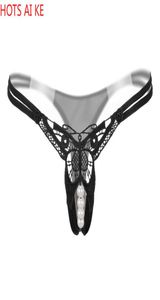 Lingerie sexy sous-vêtements féminins en dentelle érotique arc transparent g corde ouverte entre croot plus taille tanga tanga borderets women039s3092961