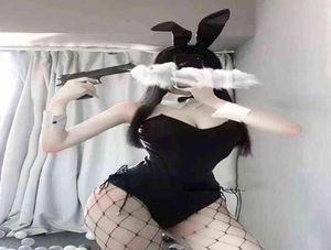 Lingerie Sexy Kawaii Cosplay Lapin Costume Sexy Mignon Lapin Fille Faux Cuir Matériel Lapin Femme Ensemble Anime Cosplay Costume H2208105691272