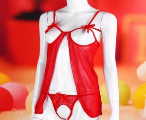 Lingerie sexy ouverte entrejambe femme coquine costumes sexy seins exposés pole dance babydoll sous-vêtements sexy produits sexuels KY15075718011906853