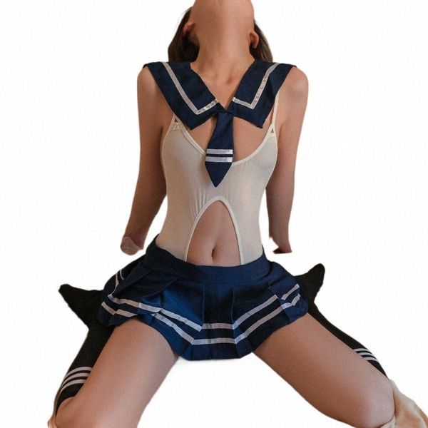 Lingerie sexy Femme Sous-vêtements porno Sexe Dr Cosplay Uniforme Femmes Lingerie Ensemble Vêtements de nuit érotiques Babydoll Maid Rôle Costumes e5ce #