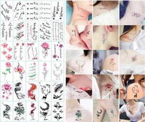 Sexy Lips Leaf Cartoon noir petit tatouage autocollant mignon tatouage étoile Body Finger art imperméable tatoo kid ws0051605668