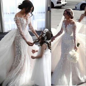 Robes de mariée de sirène de luxe sexy