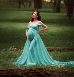 Robes de maternité Sexy pour séance Photo, robe de grossesse, accessoires de photographie, robes à épaules dénudées, vêtements pour femmes enceintes