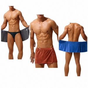 Sexy hommes microfibre pyjamas Shorts peignoir sommeil bas hommes vêtements de nuit serviette courte pantalon côté fendu peignoir culottes doux 645R #