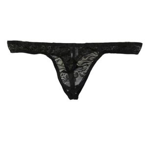 Sexy Men Underwear Lace Seethrough Thong Gstring Tanga Gay Penis Souche sous-vêtements