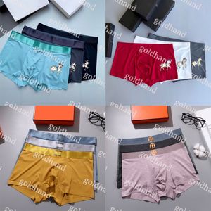 Sexy herenoverschrijdende onderbroek merkontwerper Designed Boxers Underwear Summer Ice Silk Undervit