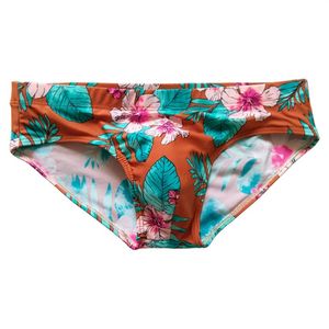 Maillot de bain Sexy pour hommes, slip imprimé Floral avec coussinet, short de bain rembourré à séchage rapide, pantalon de plage, 277I