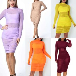 Sexy Mesh 3 Delige Set Damesjurken Plus Size Casual Kleding Elegante Lente Zomer Bodycon Feestjurk Nachtclub vestido jurken voor vrouw