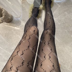 Collants en maille sexy chaussettes serrées pour femmes créateurs de mode filles dames noir boîte de nuit bas collants en maille bas de lettre Leggins collants de fête