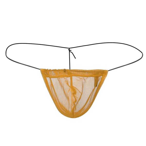 Strings en maille sexy et cordes G transparent transparent mini micro bikini culotte tanga t basse hauteur hommes sous lingerie érotique sous-vêtements