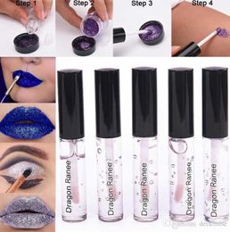 Sexy Metallic Liquid Lipstick paillettes Tint Lip Glue Makeup Imperproof Lip Bloss Colorful Plastic Silver Powder Cosmetics8150397