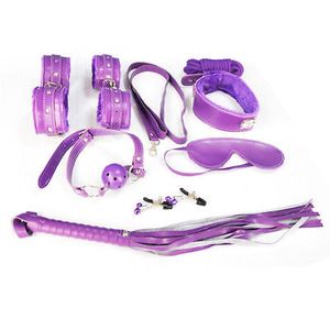 Bondage Sexy MonaLisa le Kit de fourrure de haute qualité vendable-collier avec les yeux bandés balle bâillon jeux de sexe jouet # R47
