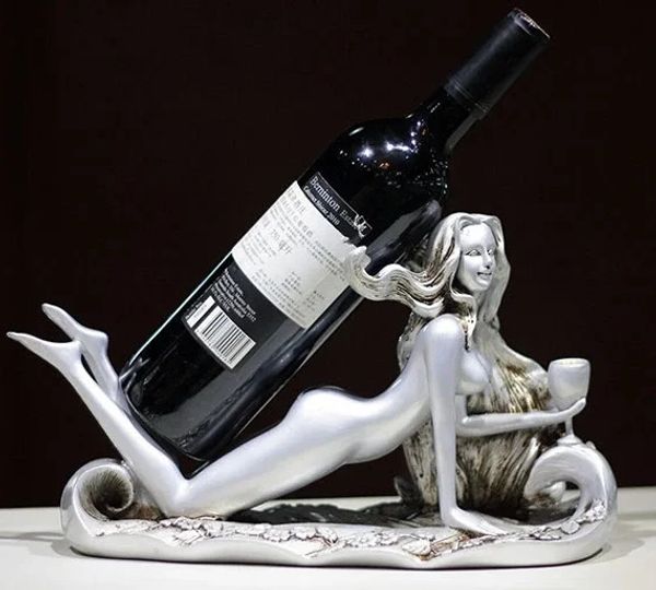 Sexy nue beauté Figurine casier à vin ornemental décapant Statue bouteille reste Barware ustensile décor à la maison artisanat présent accessoires 240104