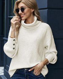 Sexy Nieuwe Womens Winter Herfst Sneeuw Truien Turtle Neck Lange Mouwen Streep Gestreepte Truien Pullovers Houd Warm Losse Kleding Grootte S-2XL