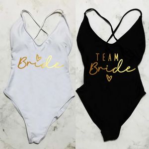 Sexy gewatteerde zwempak vrouwen team bruid zwemkleding bikini zomer badpak plus maat strandkleding vrijgezellen feestje dame 240424