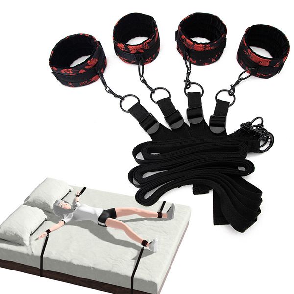 Productos sexys, juguetes eróticos para mujeres y hombres, juego de Bondage BDSM debajo de la cama, esposas de sujeción, puños de tobillo, juegos exóticos para adultos