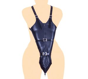 Sexy PU Cuir Sur L'épaule Bras Binder Bondage Esclave Fétiche Un Gant De Brassard SM BDSM Adulte Kit De Bondage Restrictions Sex Toy1792774