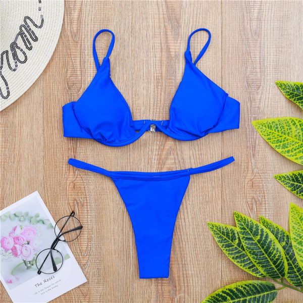 Sexy push up bikini maillot de bain de maillot de bain Femmes Tendance Y2k plage Suit en deux pièces Brésil Bathing Baignage Swimming Wear Micro Bikinis SetS Mujer