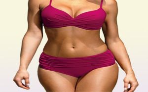 Bikini con Push-Up para mujer, traje de baño Sexy, traje de baño de cintura alta, conjunto de Bikini de Color sólido, ropa de playa, traje de baño para mujer 2206294719088