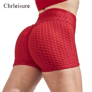 Sexy Push Up taille haute Shorts femmes sportives Spandex Fitness vêtements pour dames entraînement 210724