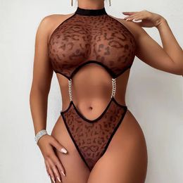 Pyjamas sexy Cosplay Lingerie pour sexe femmes Porno soutien-gorge ouvert sous-vêtements érotiques Babydoll Costume féminin sans entrejambe vêtements de nuit en dentelle 231017