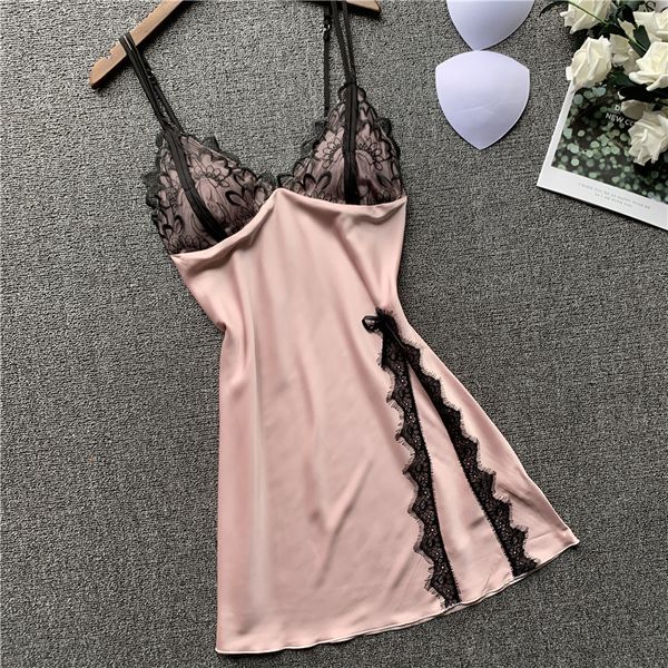 Pyjama Sexy Dames Lingerie Sexy Femmes Chemise De Nuit En Soie D'été Dentelle Robe De Nuit Vêtements De Nuit Nuisette Femme Satin Chemises De Nuit Vêtements De Nuit Homewear 230428