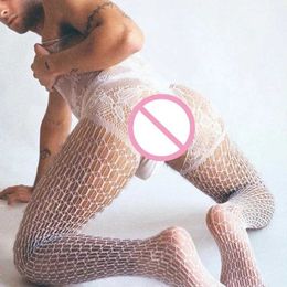 Pyjama Sexy pour hommes, sous-vêtements, bas de corps, Body en résille, entrejambe ouvert, Lingerie, combinaison masculine érotique, vêtements de nuit de Club Porno